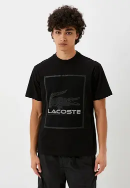 Lacoste: Чёрная футболка