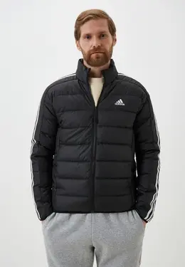 adidas: Чёрный пуховик 