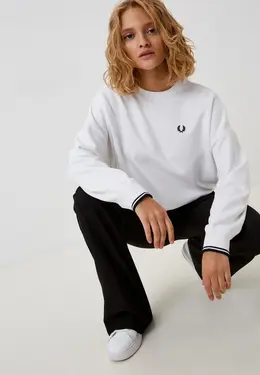 Fred Perry: Белый свитшот 