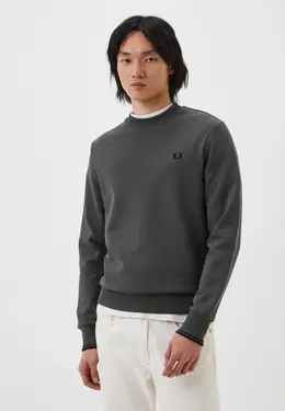 Fred Perry: Свитшот цвета хаки