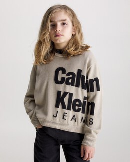 Calvin Klein: Коричневый свитер