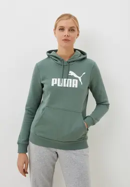 PUMA: Зелёная толстовка 