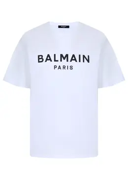 BALMAIN: Хлопковая футболка 