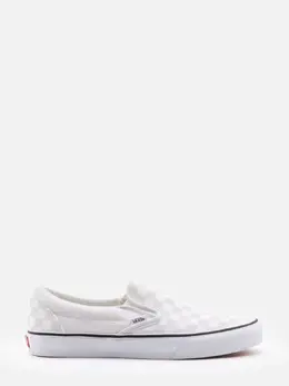 Vans: Белые мокасины Classic Slip On