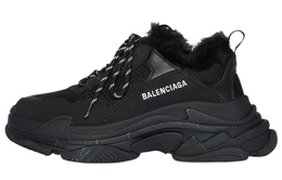 Balenciaga: Чёрные кроссовки  Triple S