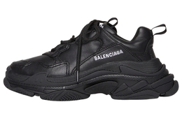 Balenciaga: Чёрные кроссовки  Triple S