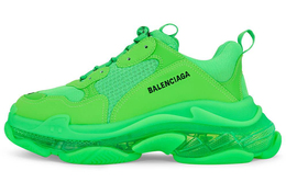 Balenciaga: Зелёные кроссовки  Triple S Clear Sole