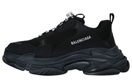 Balenciaga: Чёрные кроссовки  Triple S