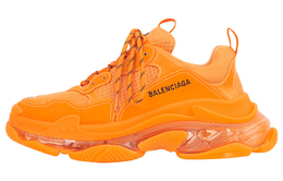 Balenciaga: Оранжевые кроссовки  Triple S Clear Sole