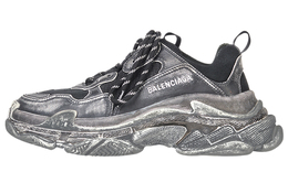 Balenciaga: Чёрные кроссовки  Triple S