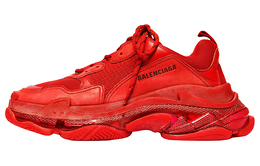 Balenciaga: Красные кроссовки  Triple S