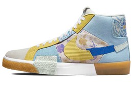 Nike: Голубые кроссовки  Blazer Mid Premium