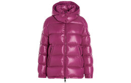 Moncler: Фиолетовый пуховик 