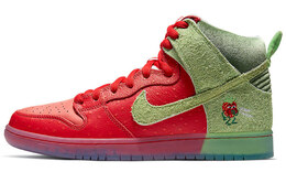 Nike: Зелёные кроссовки  SB Dunk High Pro