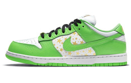 Nike: Зелёные кроссовки  SB Dunk Low Supreme