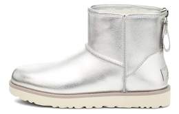 UGG: Серебристые угги  Classic Mini