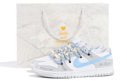 Nike: Синие кроссовки  Dunk Low