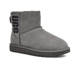 UGG: Серые угги Classic Mini