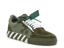 Off White: Зелёные кроссовки  Vulcanized