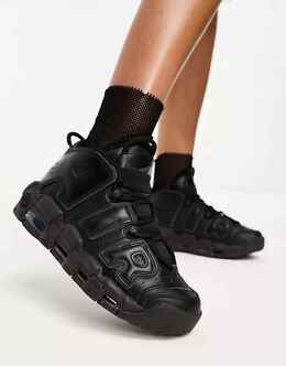 Nike: Чёрные кроссовки  Air More Uptempo