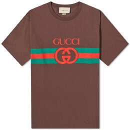 Gucci: Коричневая футболка 