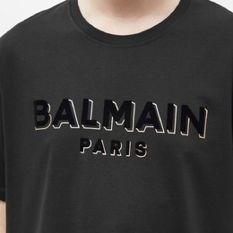 Balmain: Чёрная футболка Paris