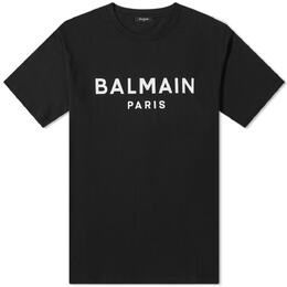 Balmain: Чёрная футболка Paris