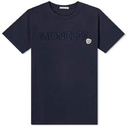 Moncler: Синяя футболка 