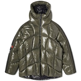 Moncler Genius: Зелёный пуховик 