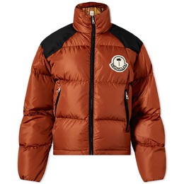 Moncler Genius: Коричневый пуховик