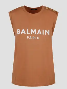 Balmain: Футболка с принтом