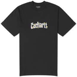 Carhartt WIP: Чёрная футболка  Script