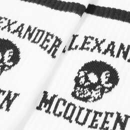 Alexander McQueen: Белые носки  Skull