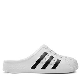 adidas: Белые шлёпанцы Adilette