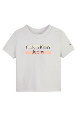 Calvin Klein Jeans: Серая футболка 