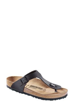 Birkenstock: Чёрные сандалии  Gizeh Birko Flor