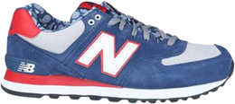 New Balance: Голубые кроссовки  574