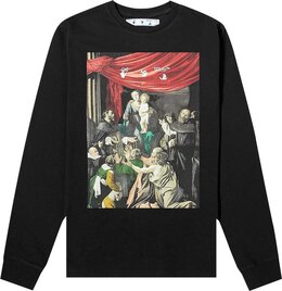 Off-White: Чёрный свитшот  Caravaggio Painting