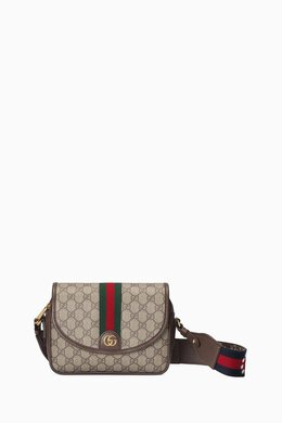 Gucci: Коричневая сумка GG Supreme