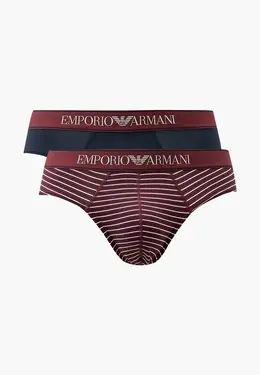 Emporio Armani: Бордовые трусы 