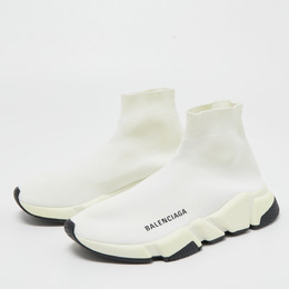 Balenciaga: Белые кроссовки Speed Trainer