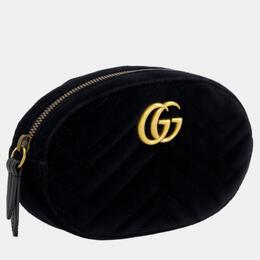 Gucci: Чёрная сумка GG Marmont