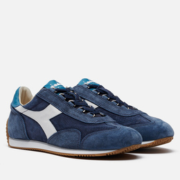 Diadora: Синие кроссовки Heritage Equipe