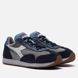 Diadora: Синие кроссовки Heritage Equipe