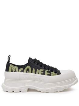 Alexander McQueen: Чёрные кроссовки  Tread