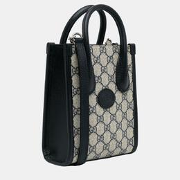 Gucci: Бежевая сумка Interlocking G