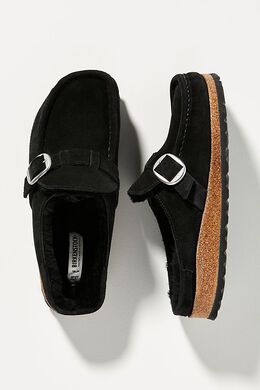 Birkenstock: Чёрные сабо 