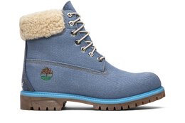 Timberland: Синие ботинки