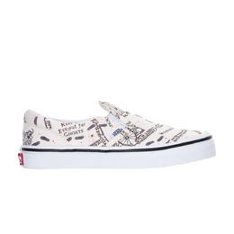 Vans: Белые кроссовки  Classic Slip On