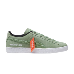 PUMA: Зелёные кроссовки  Suede